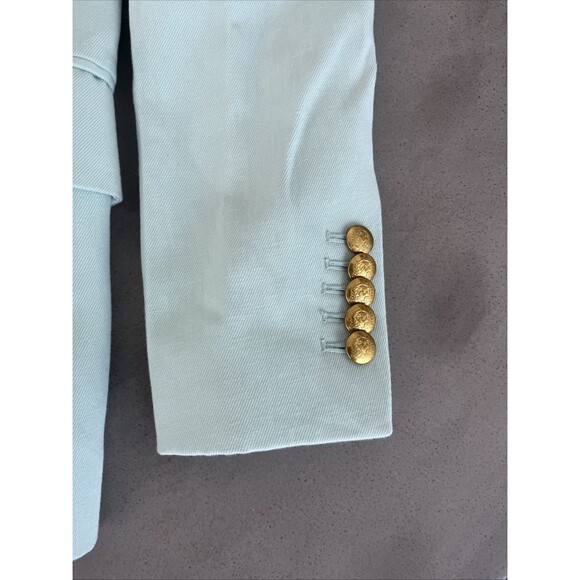 A.L.C Sedgwick II Blazer Mint Green Double Breasted Gold Button Jacket Size 2 - Picture 8 of 12